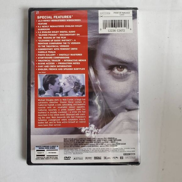 Basic Instinct Special Edition DVD - Picture 2 of 2